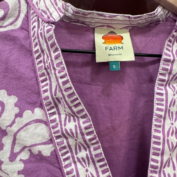 FARM Rio Purple and White Patterned Blouse - Picture 2 of 6